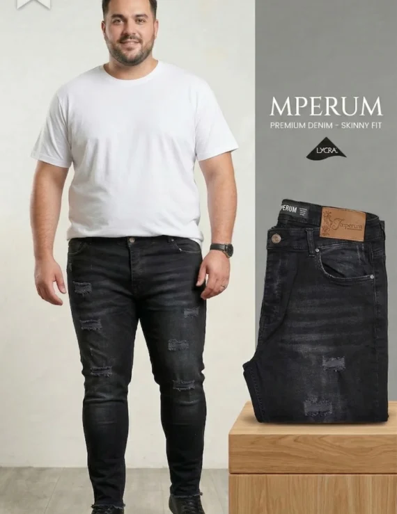 ג'ינס לייקרה סקיני קרעים דגם 20018