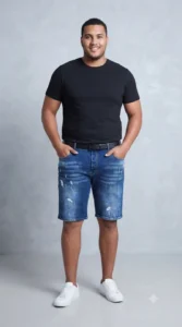 ברמודת ג'ינס לייקרה – דגם 20100 (כחול כהה)