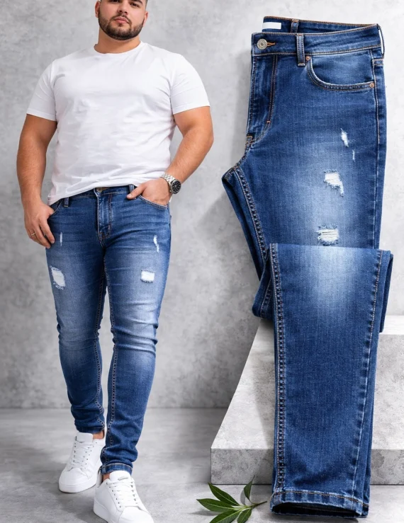 ג'ינס לייקרה סקיני קרעים דגם 20015