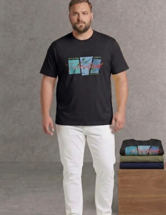 חולצת טי־שירט מעוצבת בסגנון מודרני 100% כותנה