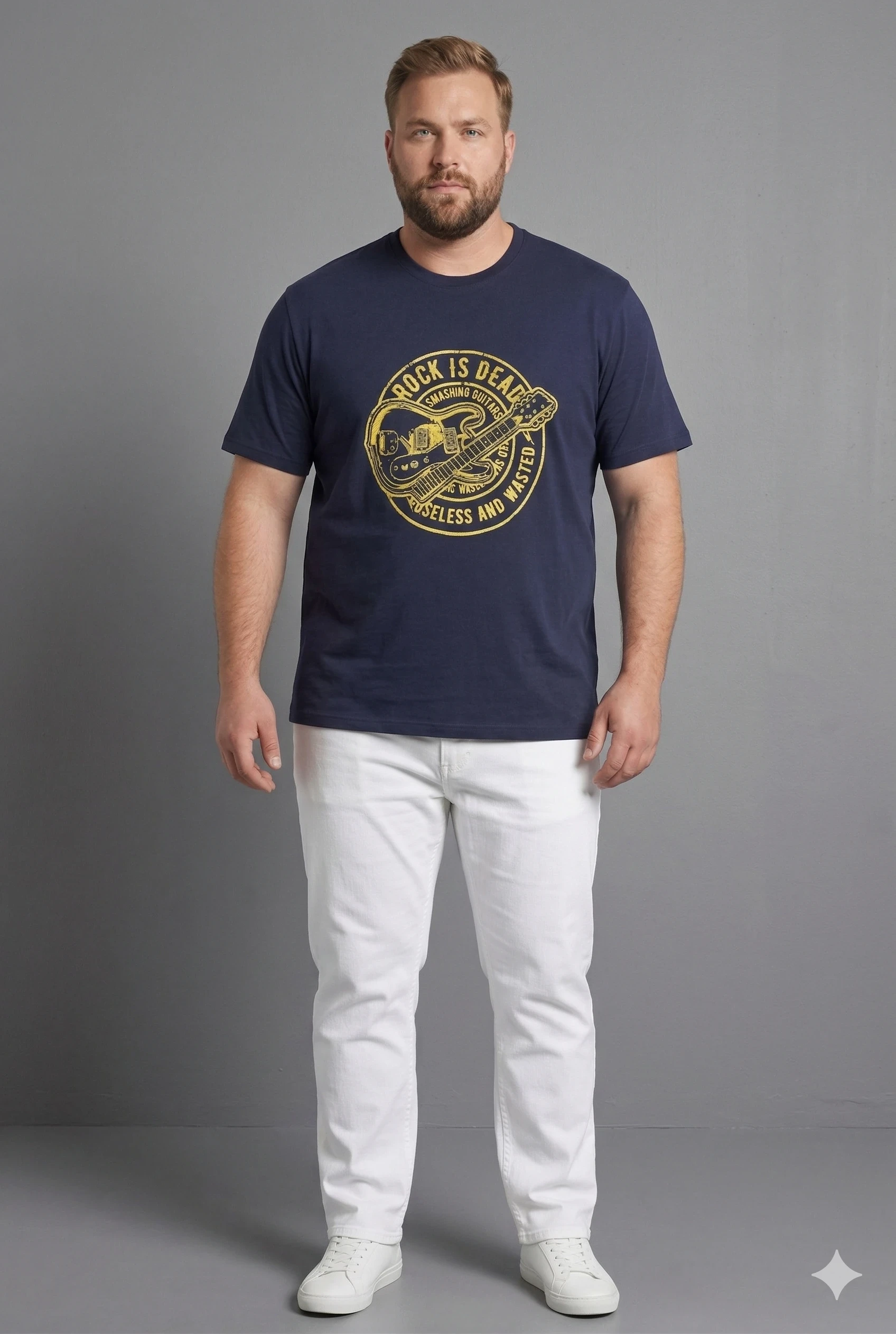 חולצת טי עם סטייל רוקיסטי 100% כותנה – תמונה 3