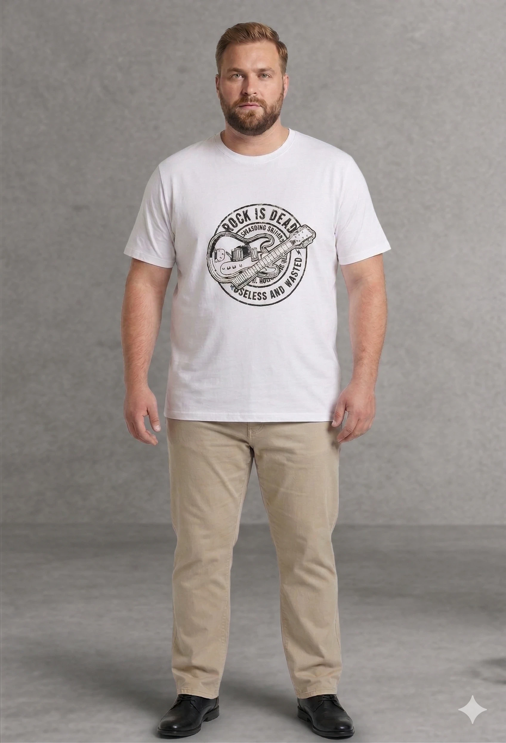 חולצת טי עם סטייל רוקיסטי 100% כותנה – תמונה 2