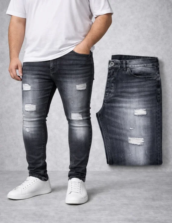 ג'ינס לייקרה סקיני קרעים דגם  20013