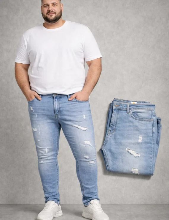 ג'ינס לייקרה סקיני קרעים דגם  20014