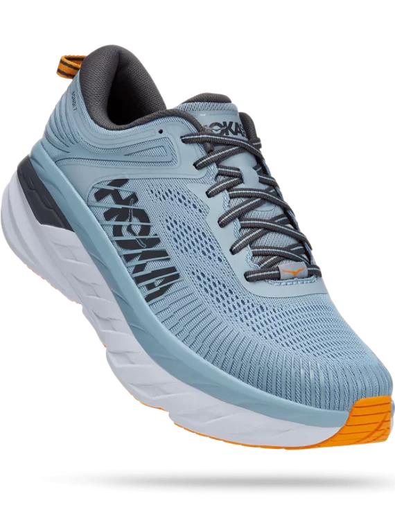 Hoka Bondi 7 - נעלי ספורט גברים הוקה בונדי 7 בצבע אפור