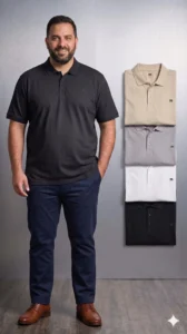 חולצת פולו קלאסית 100% כותנה – נוחות וסטייל יומיומי