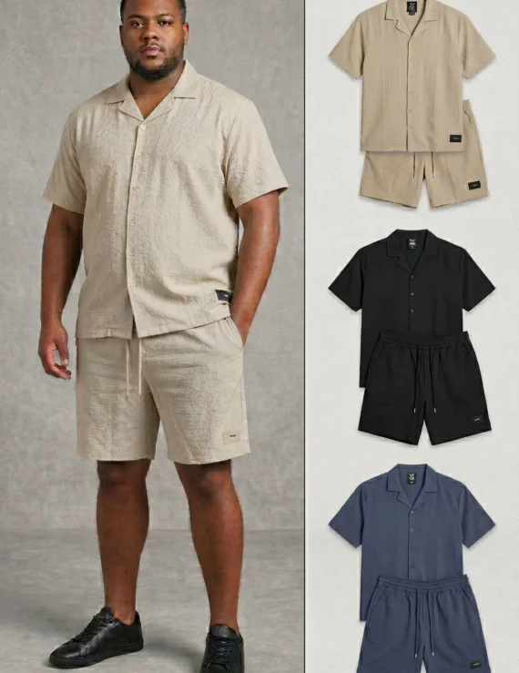 חליפה מכופתרת דגם מעויינים