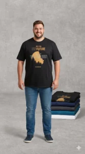 חולצת טי עם מסר של סטייל וביטחון - 100% כותנה