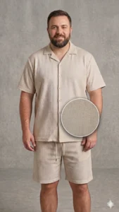 חליפת פס מכופתרת