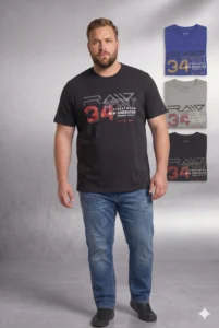 חולצת טי מודפסת 100% כותנה – סטייל יומיומי עם נוחות מקסימלית