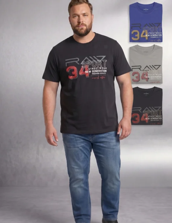 חולצת טי מודפסת 100% כותנה – סטייל יומיומי עם נוחות מקסימלית