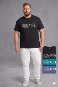 חולצת טי מודפסת 100% כותנה – סטייל אורבני ונוחות יומיומית