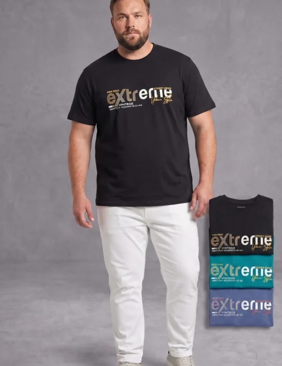 חולצת טי מודפסת 100% כותנה – סטייל אורבני ונוחות יומיומית