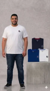 חולצת טי־שירט קלאסית מ־100% כותנה איכותית