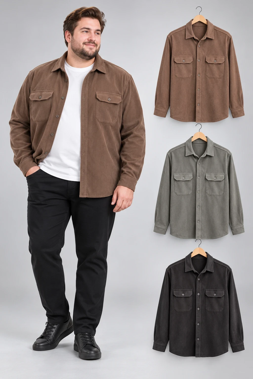 חולצת קורדרוי אופנתית